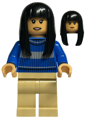 HP402 Cho Chang - Blue Ravenclaw Quidditch Sweater, Tan Legs | Bricksville